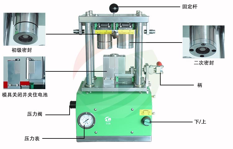 气动圆柱电池封装机